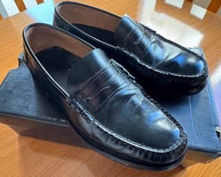 Mocasines negros de piel