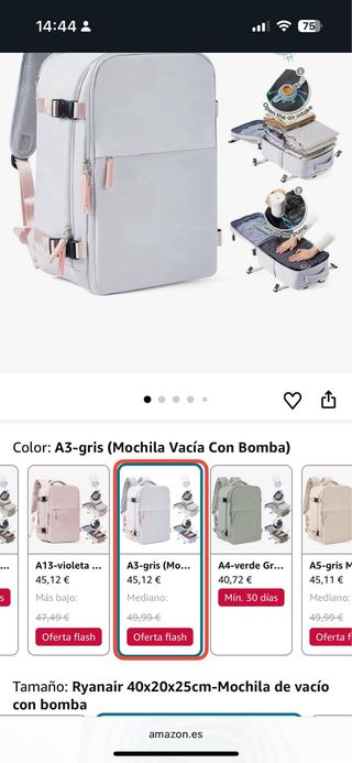 Mochila de viaje de cabina