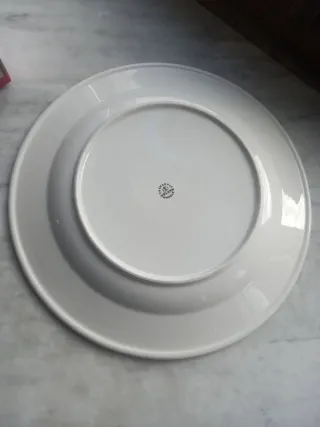 Piatto Natale Ceramica Renna Fiocchi Neve