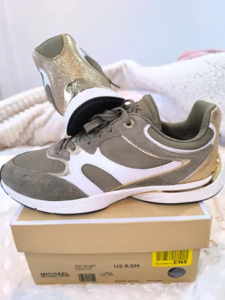 Zapatillas Michael Kors verde y Dorado