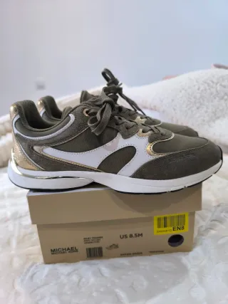 Zapatillas Michael Kors verde y Dorado