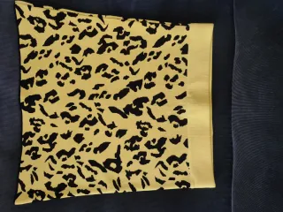 Falda Zara Estampado Animal Amarillo