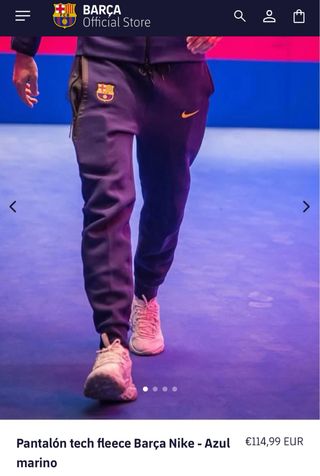 Pantalón FCB Nike Tech Talla M Morado