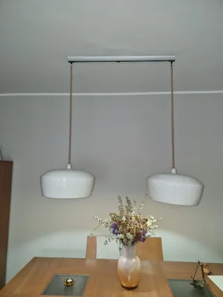 2 Lámparas Colgantes Blancas