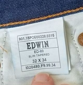 Vaqueros Edwin Slim Tapered Azul Hombre