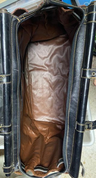 Bolso de viaje cuero imitación vintage