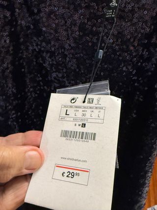 Vestido lentejuelas azul plateado