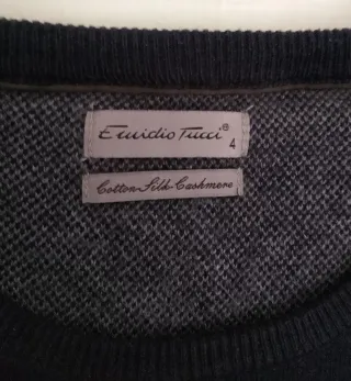 Talla 4 = Talla L EMIDIO TUCCI Jersey Azul Marino