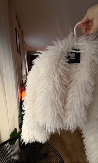 Abrigo de Piel Sintética Blanco