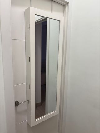 Espejo Joyero Blanco para Puerta