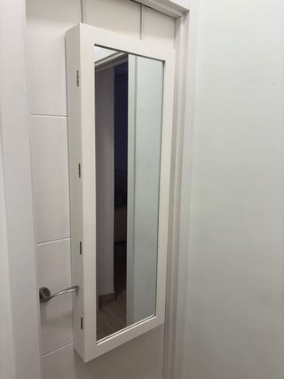 Espejo Joyero Blanco para Puerta