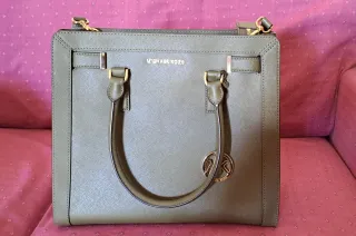 Borsa Michael Kors verde oro