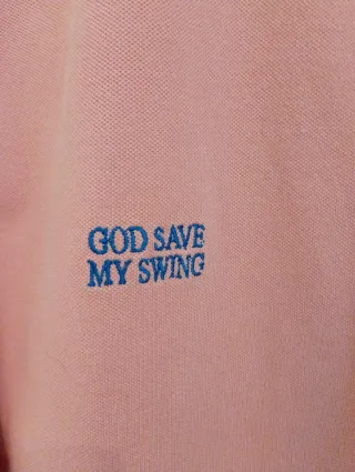 Camisa Rosa tejido piqué. God Save My Swing T L.