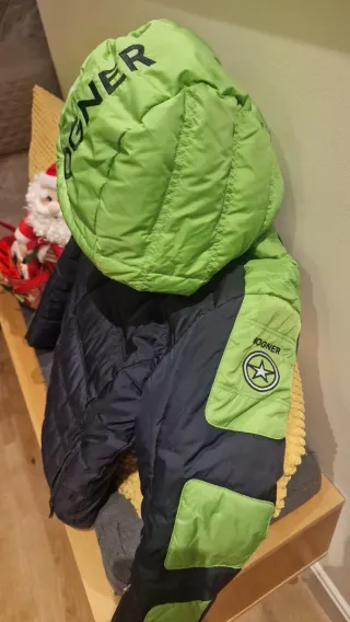 Chaqueta niño BOGNER verde y azul. Esquí.8-10 años