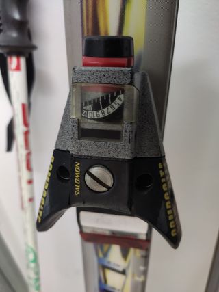 Esquís Fischer Plasma Edge con fijaciones y baston