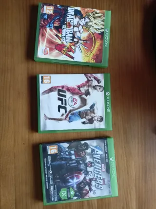 Lote 3 Juegos Xbox One: UFC, Avengers, Dragon Ball