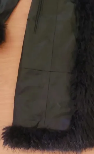 Abrigo efecto piel con pelo