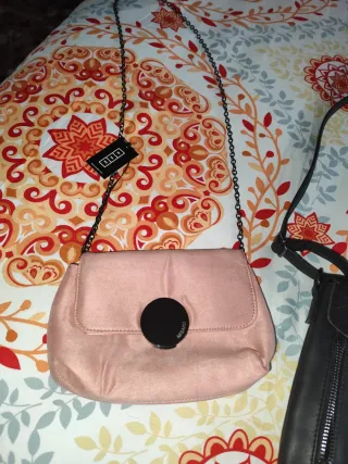 3 Bolsos Pequeños Negro y Rosa