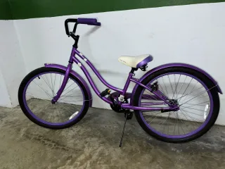 Bicicleta Niña 24" Morada, tipo Pancho