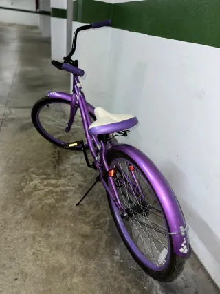 Bicicleta Niña 24" Morada, tipo Pancho