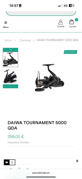 Daiwa Tournament QDA 5000 LD  Carrete de pesca