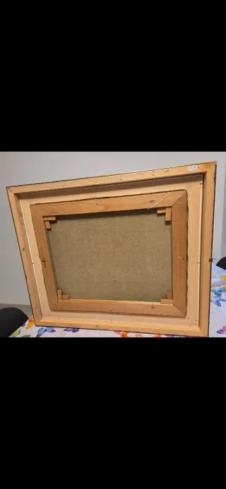 Quadro paesaggio montagna lago