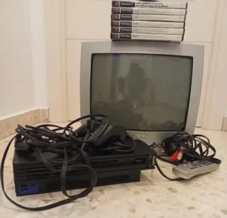 PlayStation 2 con juegos