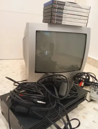 PlayStation 2 con juegos