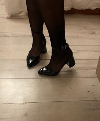 Tacones negros importados talla 35-36