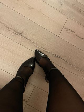 Tacones negros importados talla 35-36