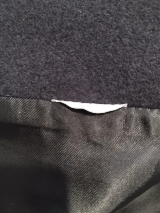 Cappotto lana blu con martingala