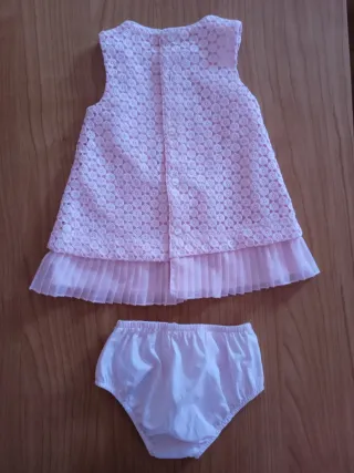 Vestido y braguita niña 6-9 meses