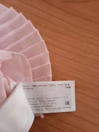 Vestido y braguita niña 6-9 meses