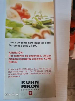 Junta goma olla Duromatic 22 cm