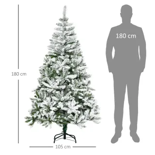 Árbol de Navidad blanco nevado