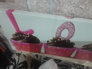 Cuadro de cupcakes LOVE,pasteleria,reposteria