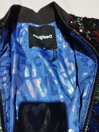 Cazadora Desigual Multicolor Lentejuelas