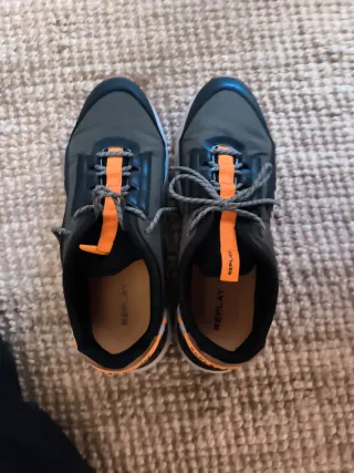 Zapatillas Replay Hombre Verde oliva y Naranja