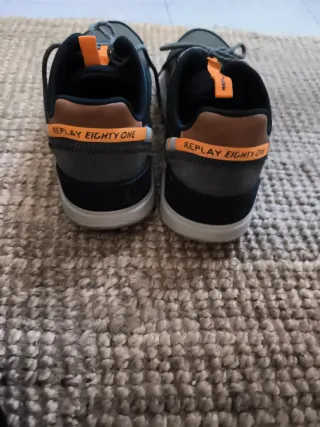 Zapatillas Replay Hombre Verde oliva y Naranja