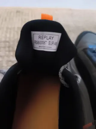 Zapatillas Replay Hombre Verde oliva y Naranja