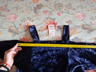 Vestido Mango azul tirantes volante