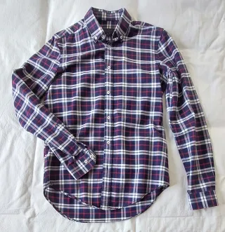 Camisa cuadros manga larga Talla S