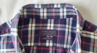 Camisa cuadros manga larga Talla S