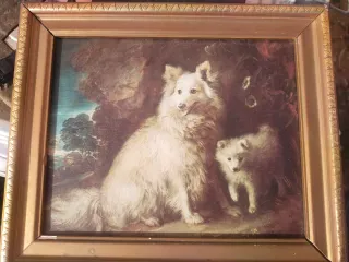 Cuadro perros blancos- Gainsborough White dogs