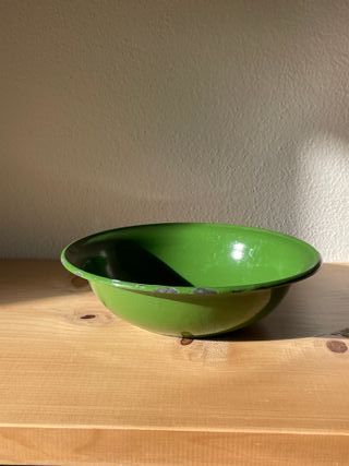 Ciotola metallo smaltato Verde