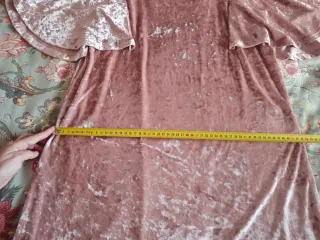 Vestido Terciopelo Rosa Mango