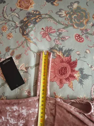 Vestido Terciopelo Rosa Mango