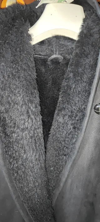 Giaccone scamosciato nero taglia 52