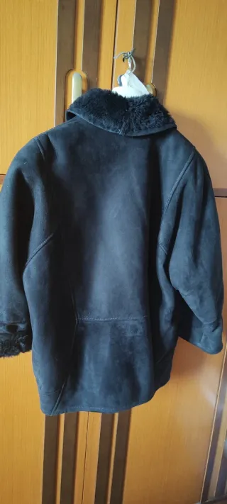 Giaccone scamosciato nero taglia 52