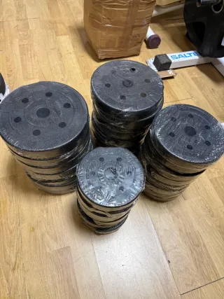 Dischi di pesi per palestra nuovi in PVC da 25mm